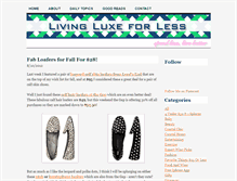 Tablet Screenshot of livingluxeforless.com